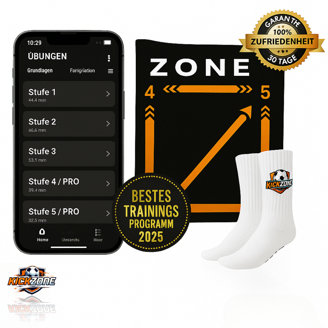 Kickzone™ Fußball Training Mat + FREE Fußball Socks &amp; Training Program