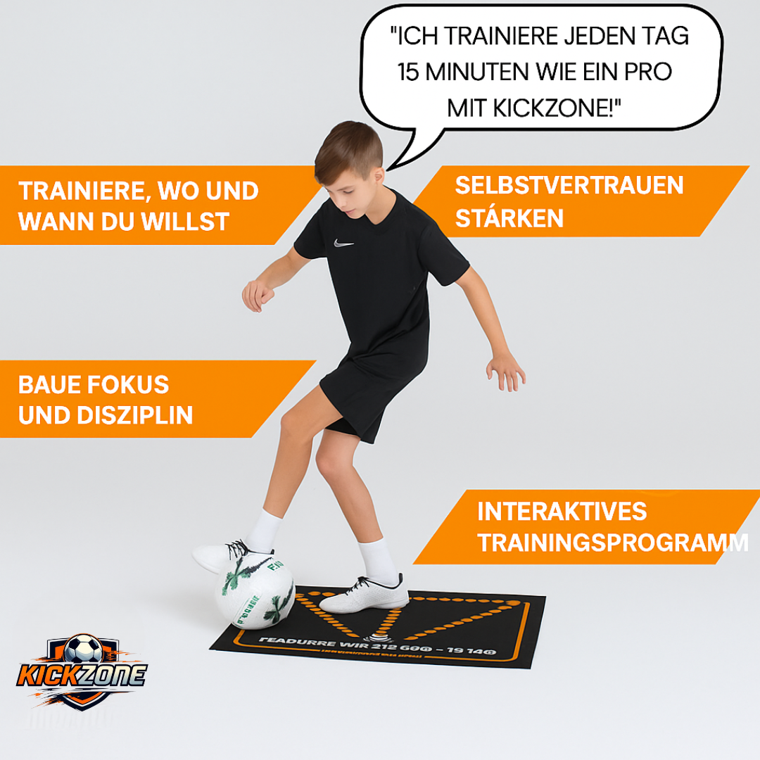 Kickzone™ Fußball Training Mat + FREE Fußball Socks &amp; Training Program